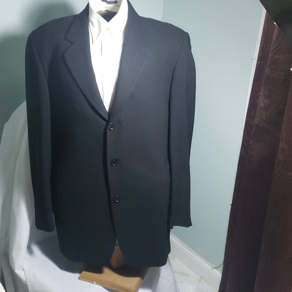 Donna Karan Signature Black Blazer Sportcoat  46R